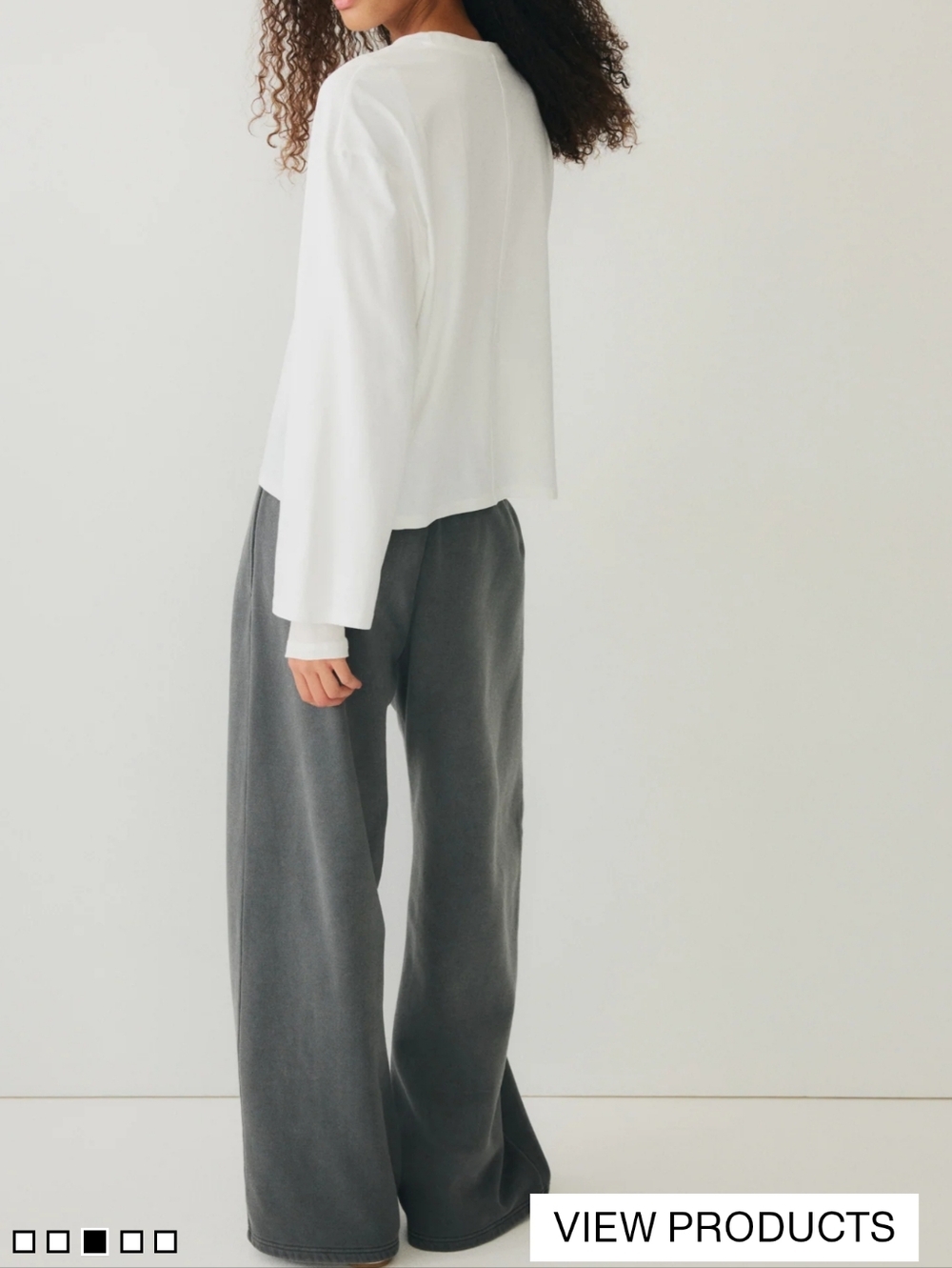 Wide-Leg Pants in Charcoal Gray - Picture 2 of 2